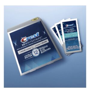 Bandes Crest 3d White Whitestrips Express 1 Heure (12 niveaux)