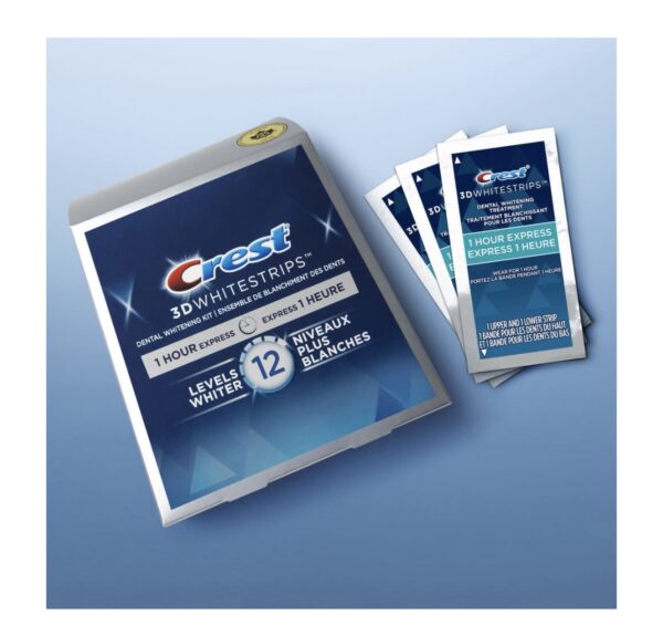 Bandes Crest 3d White Whitestrips Express 1 Heure (12 niveaux)